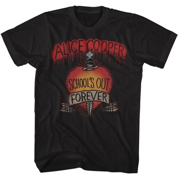 Alice Cooper Schools Out Rock Music Band Fan Graphic Black Classic Unisex Tee159 - Picture 1 of 5